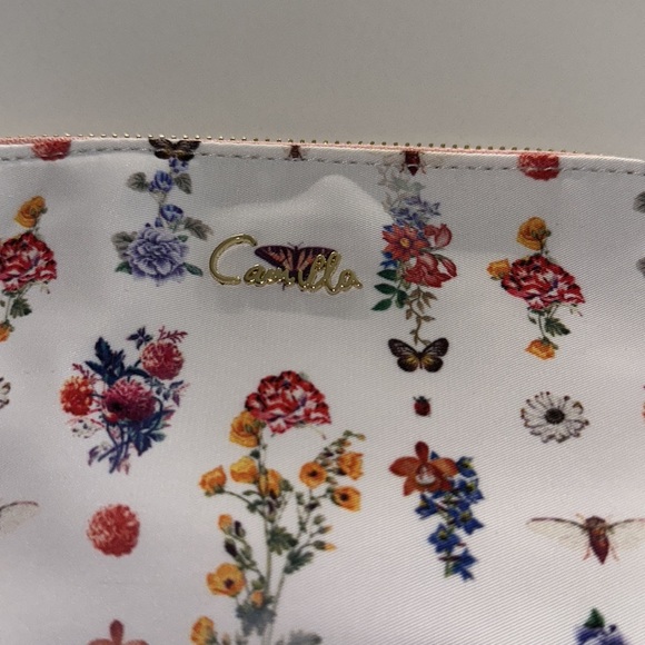 CAMILLA *Queens Bee Hive* white butterfly travel toiletry makeup bag case - Picture 4 of 4